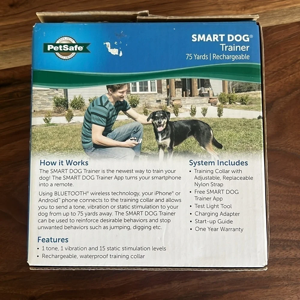 Pet Safe Smart Dog Trainer 75 yards rechargeable  8lbs +